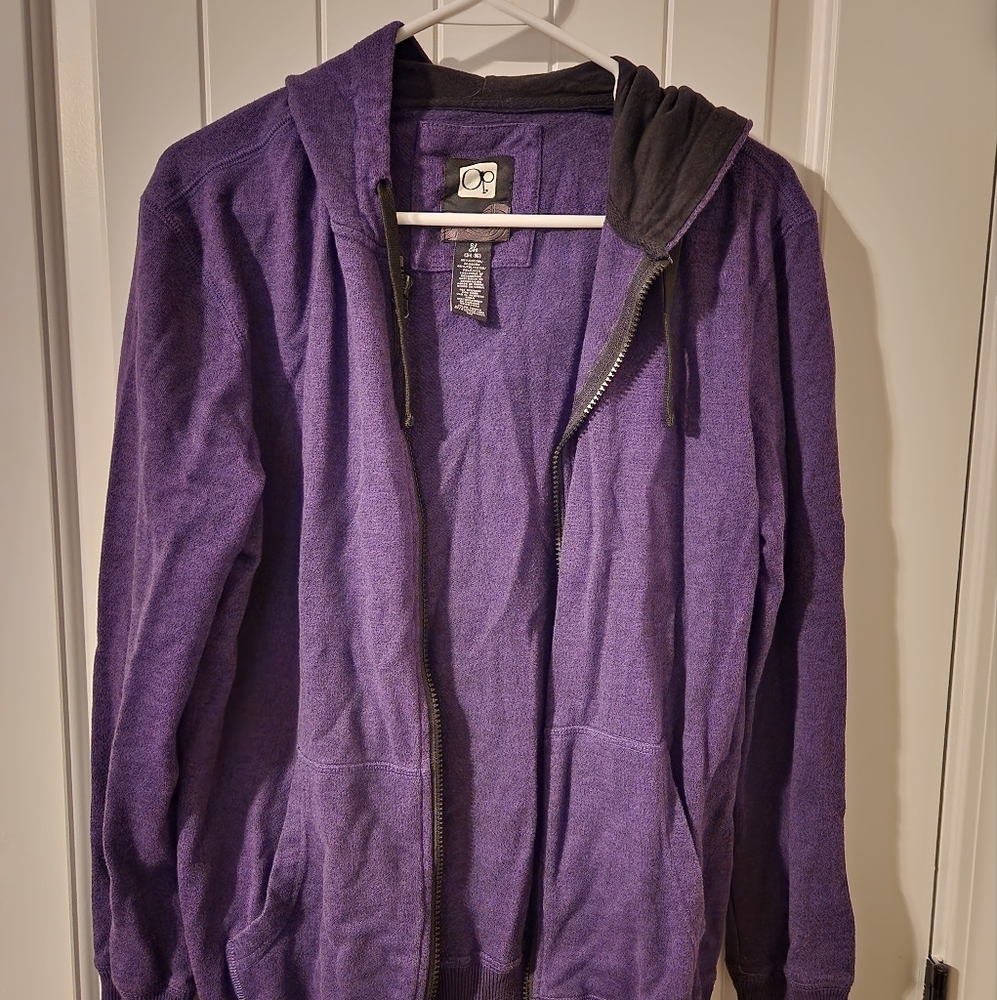 Mens OP Purple Zip up hoodie Size Small